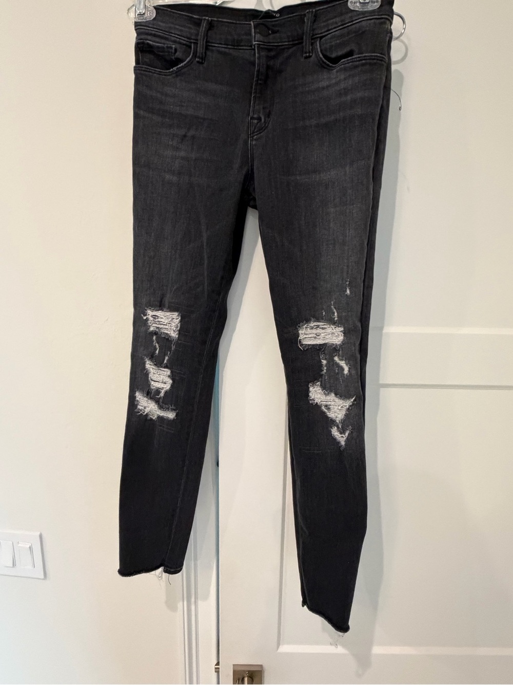 J Brand Black Distressed Skinny Jeans